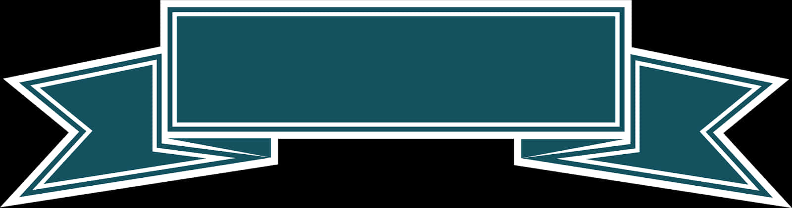 Teal Accented Blank Banner Design PNG Image