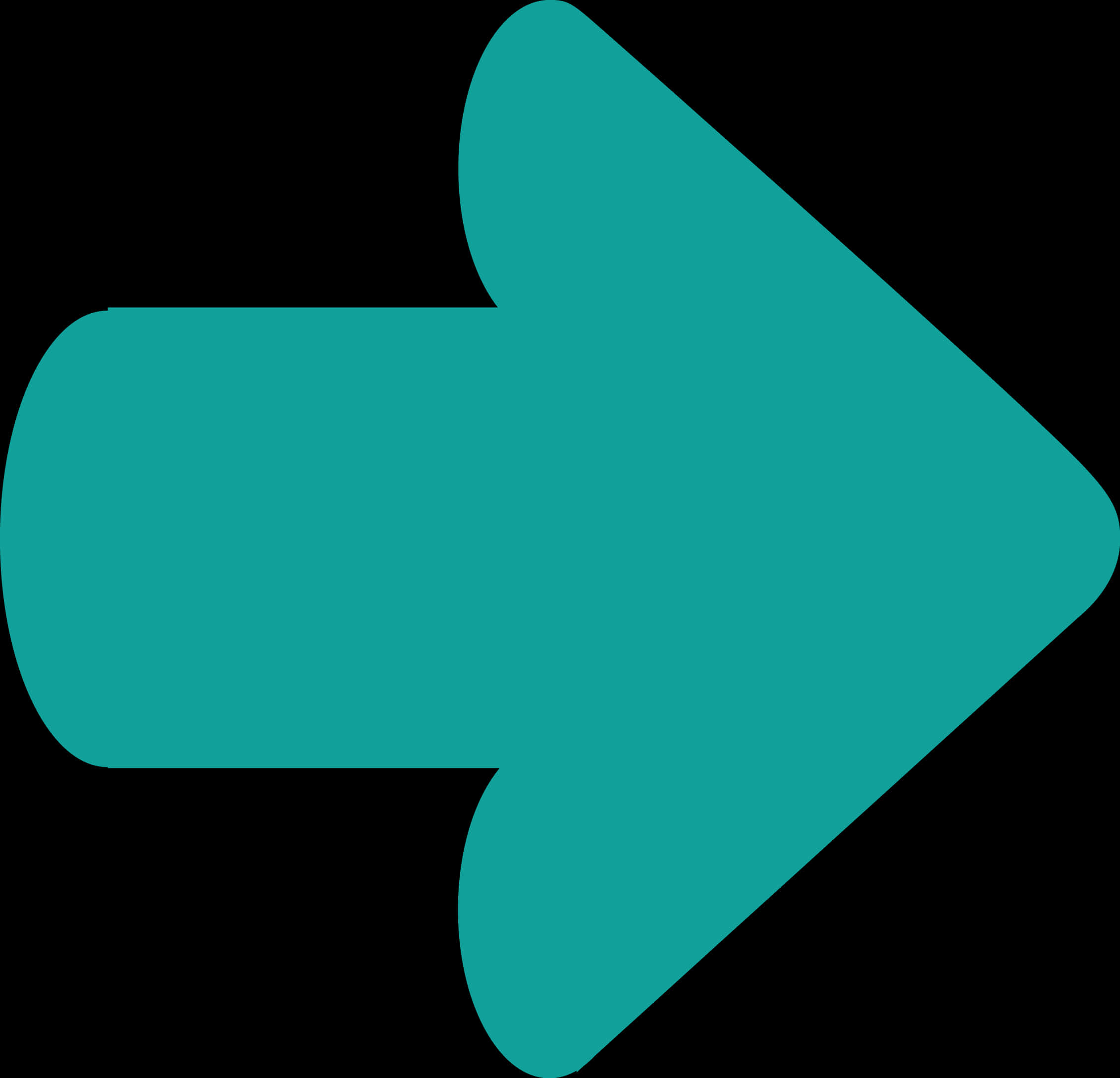 Teal Arrow Graphic PNG Image