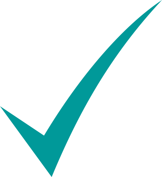 Teal Checkmark Graphic PNG Image