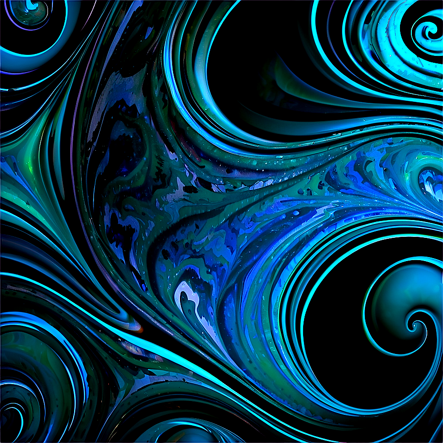 Teal Marble Swirls Png Oux65 PNG Image