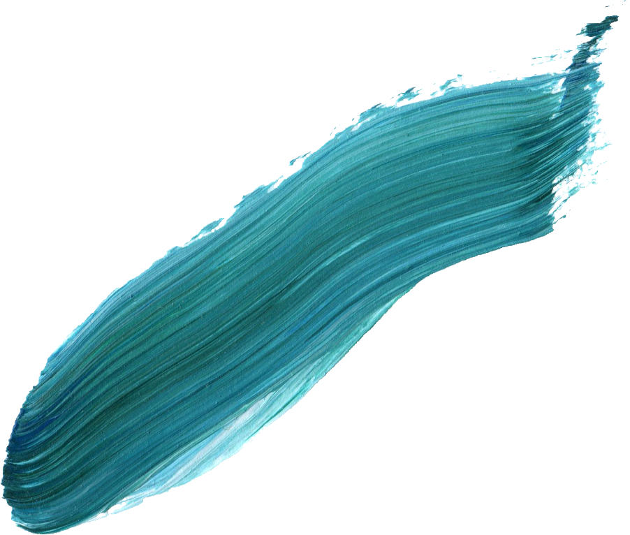 Teal Paint Brush Stroke Texture PNG Image