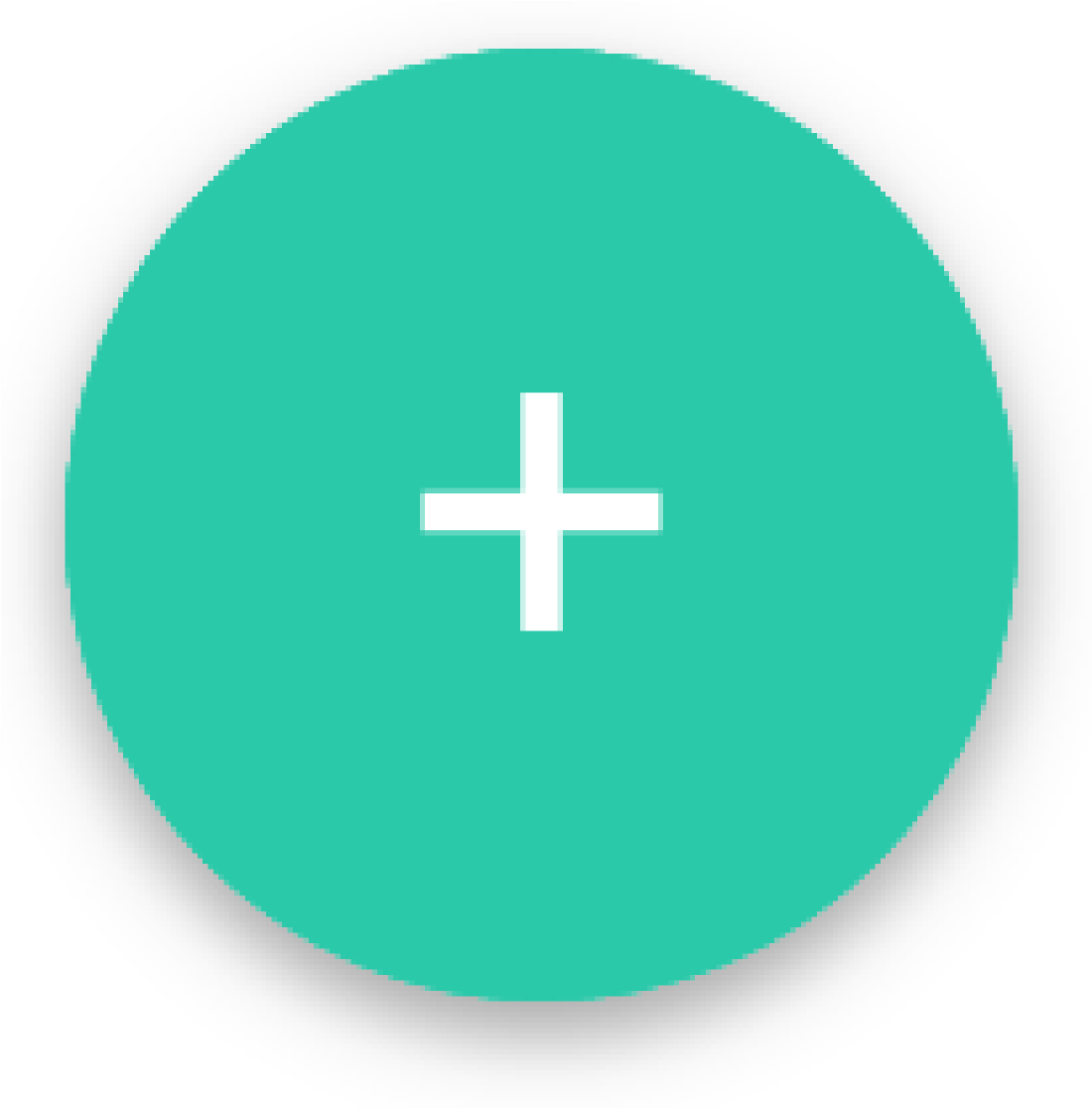 Teal Plus Icon PNG Image