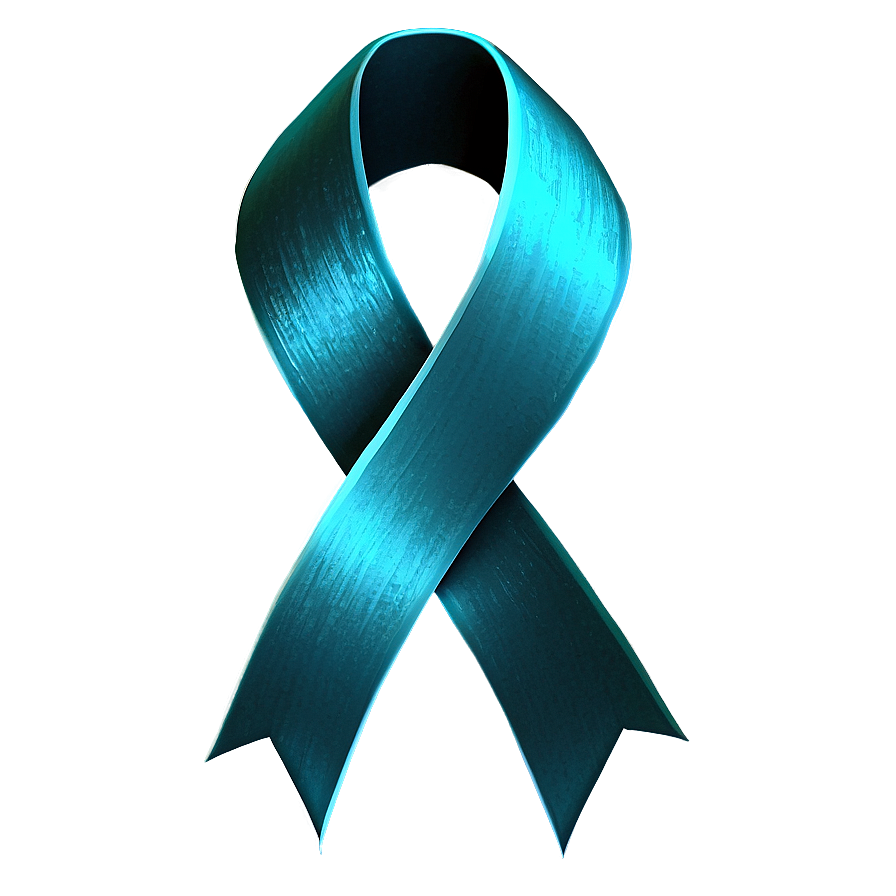 Teal Ribbon A PNG Image