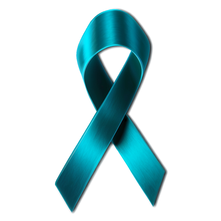 Teal Ribbon Awareness Symbol Png Pcf63 PNG Image