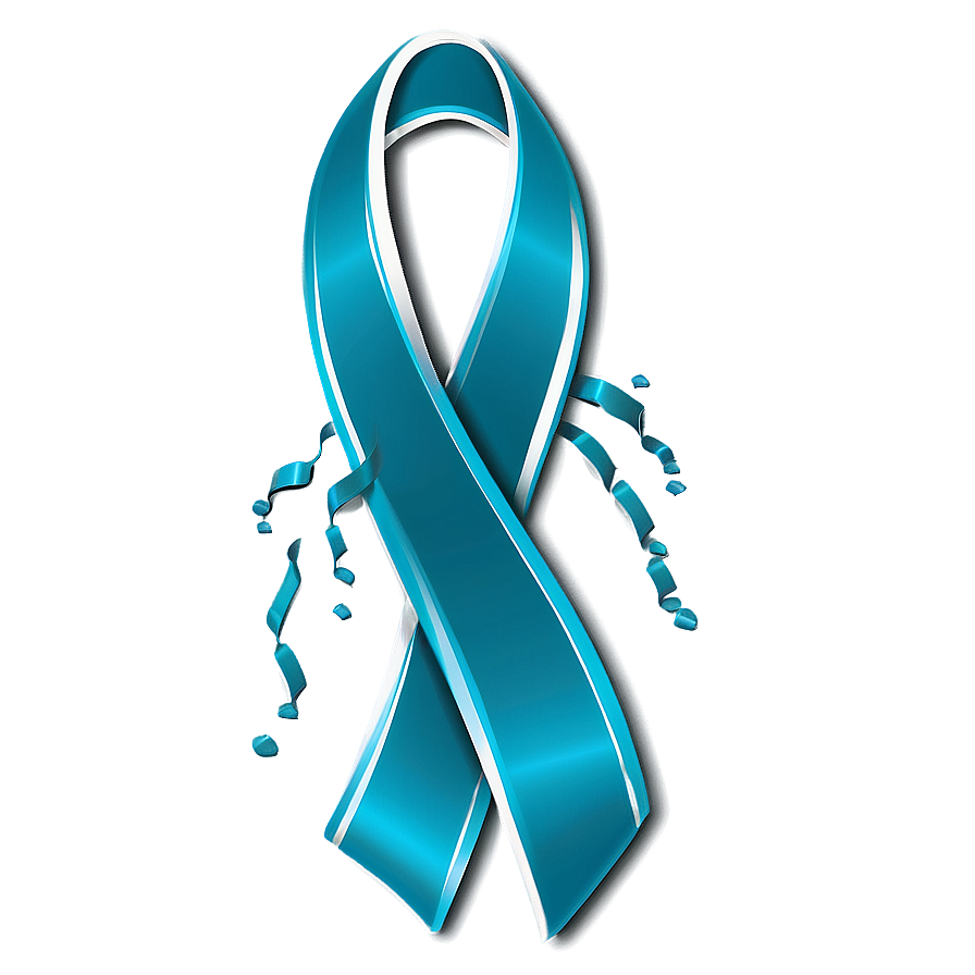 Teal Ribbon For Agoraphobia Awareness Png 06282024 PNG Image