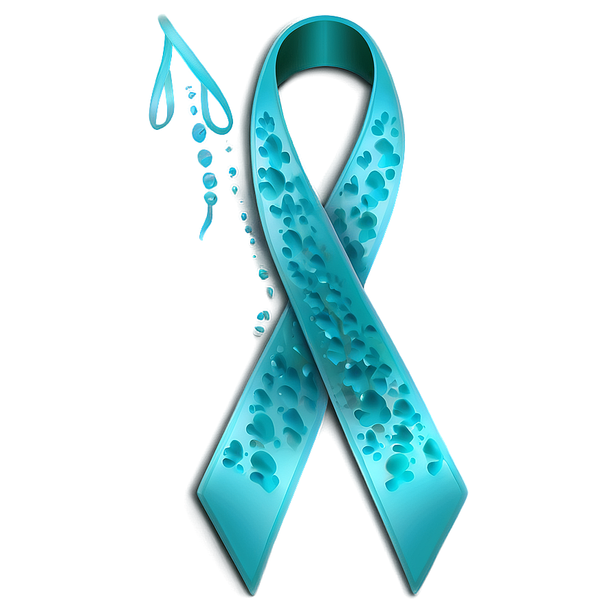 Teal Ribbon For Scleroderma Awareness Png Fwc PNG Image