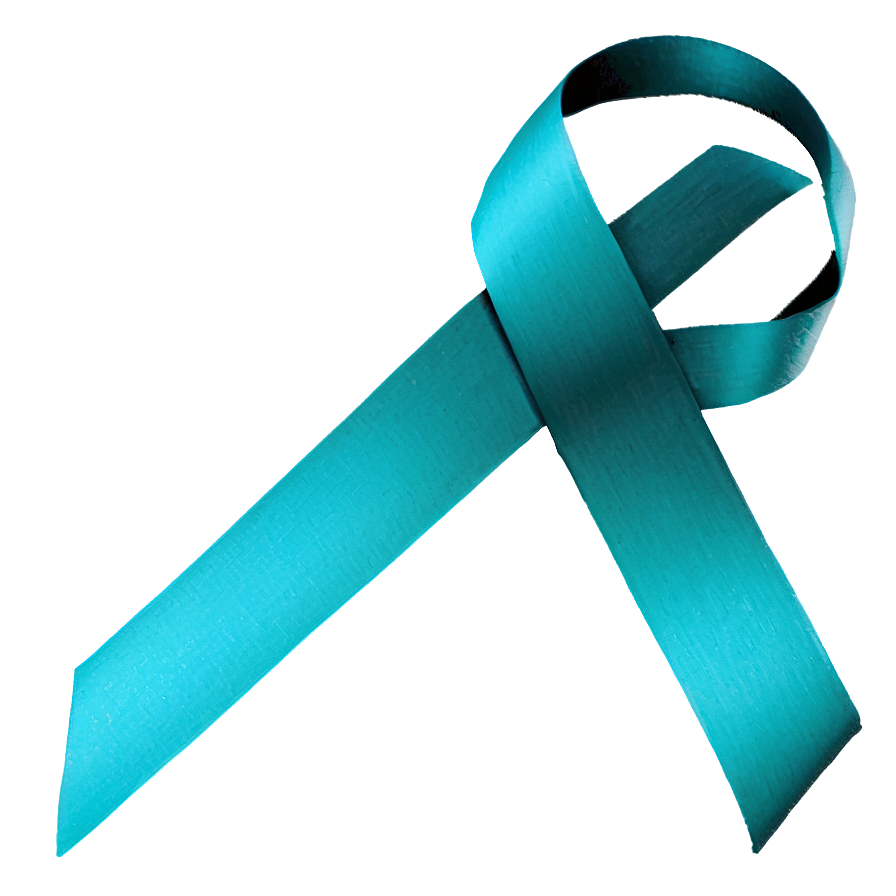 Teal Ribbon For Sexual Assault Awareness Png 11 PNG Image