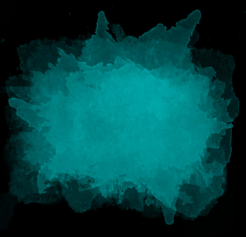 Teal Watercolor Splotch PNG Image