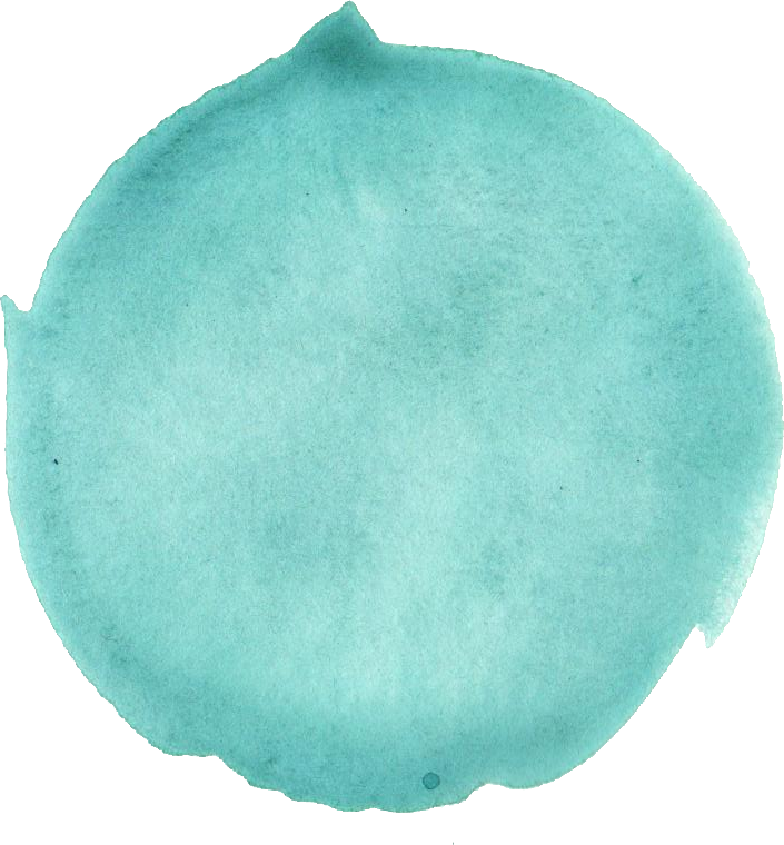 Teal Watercolor Splotch PNG Image