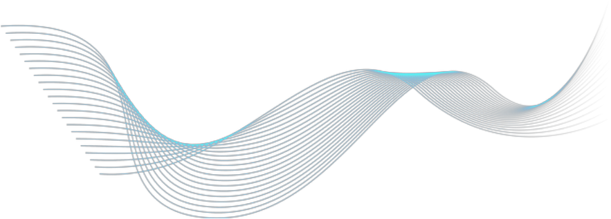 Teal Wave Abstract Design PNG Image