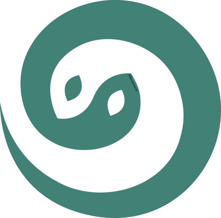 Teal Yin Yang Symbol PNG Image