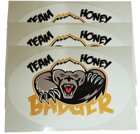 Team Honey Badger Stickers PNG Image