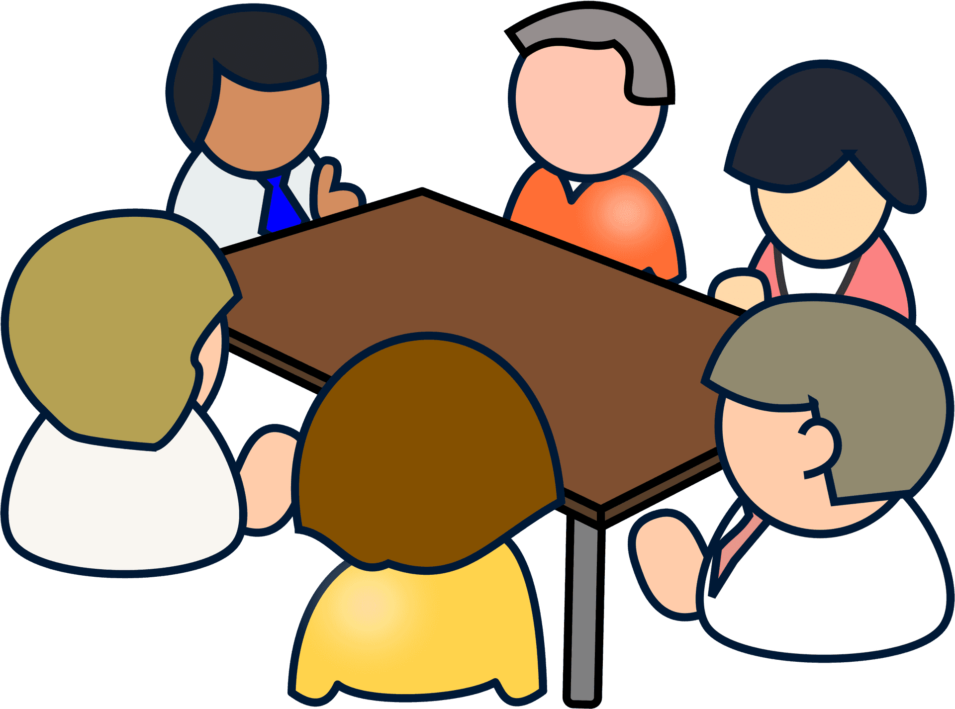 Team Meeting Cartoon PNG Image