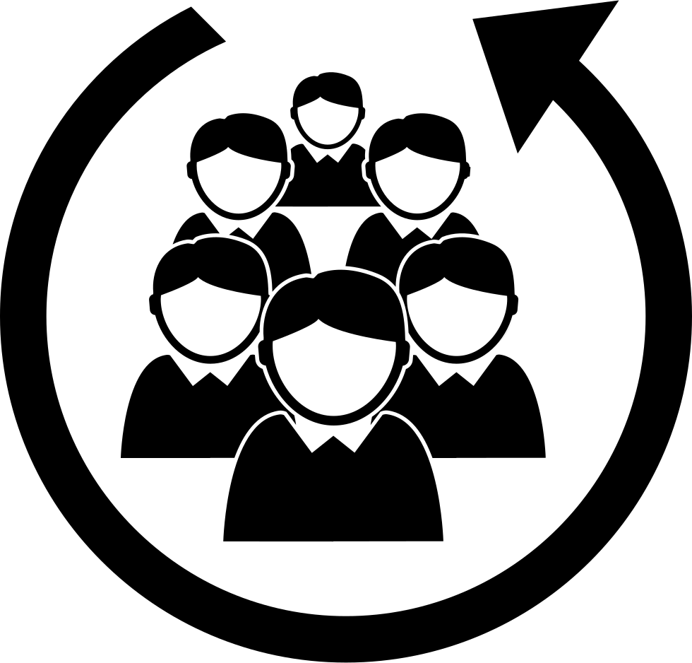 Teamwork Cycle Icon PNG Image