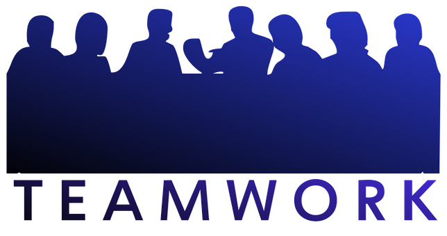 Teamwork Silhouette Concept PNG Image