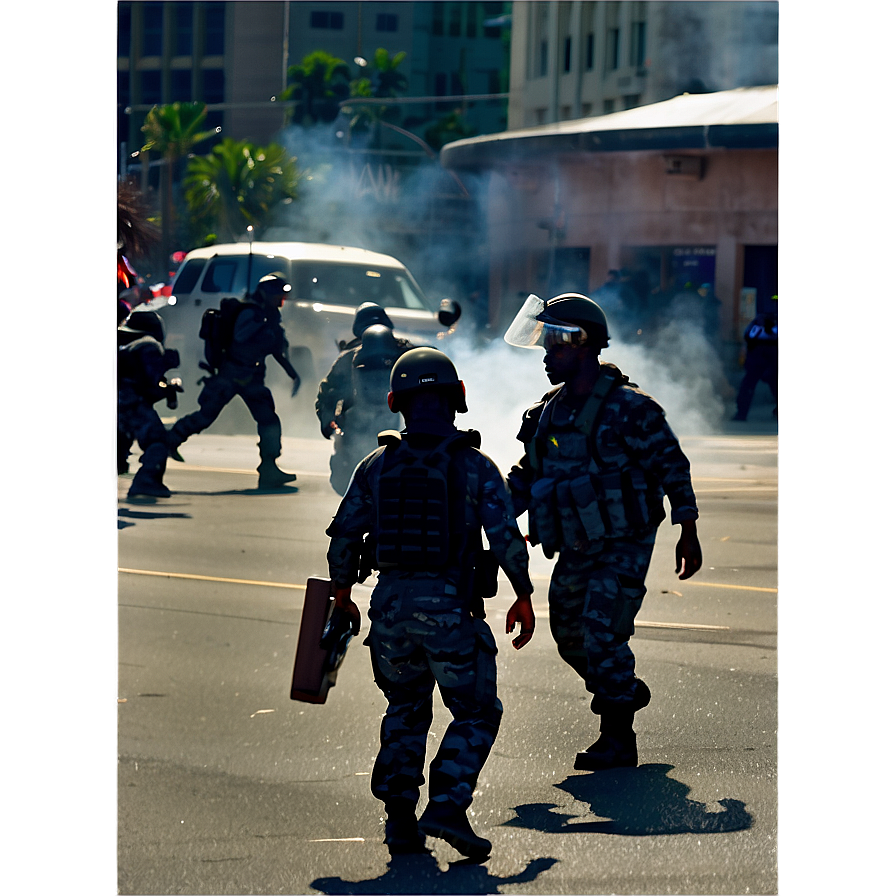 Tear Gas Riot Scene Png 70 PNG Image