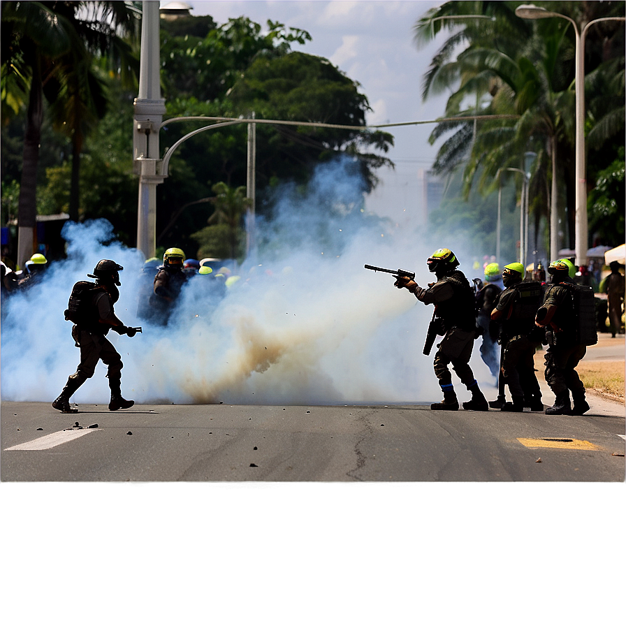 Tear Gas Riot Scene Png Mtl29 PNG Image