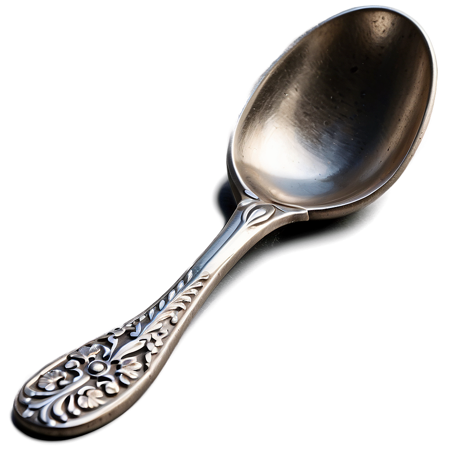 Teaspoon With Floral Embossment Png Odx PNG Image