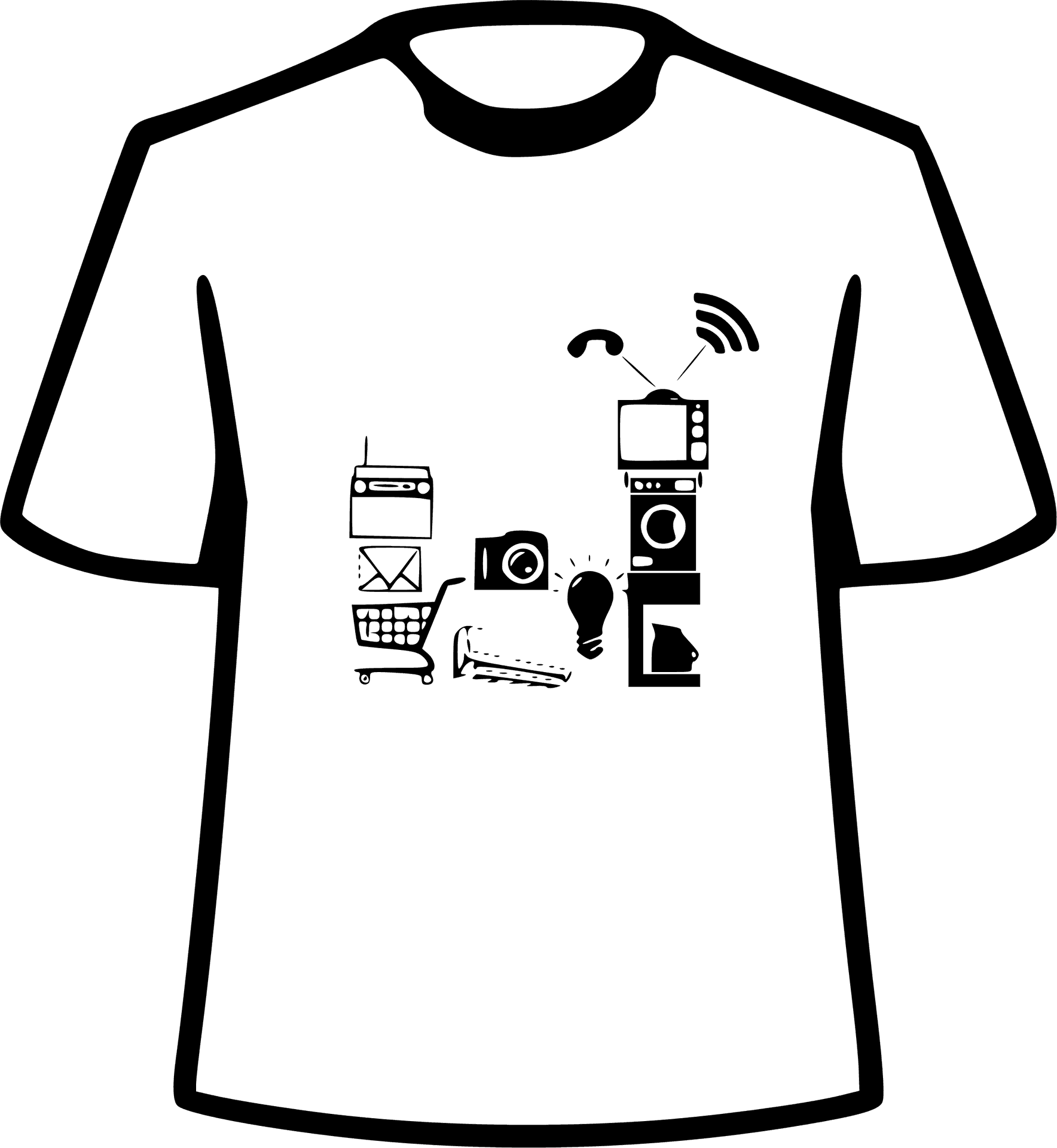 Tech Icon T Shirt Template PNG Image