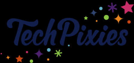 Tech Pixies Logo Colorful Stars PNG Image