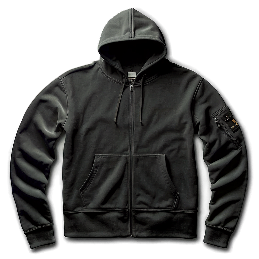 Techwear Black Hoodie Png Rte93 PNG Image