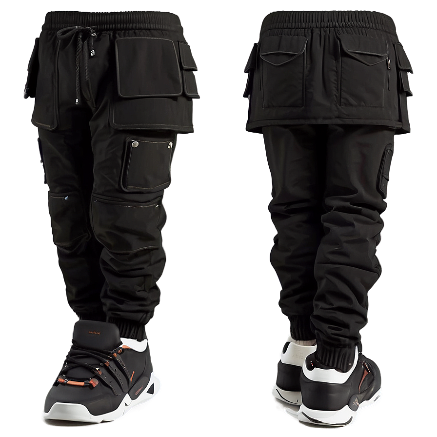 Techwear Black Sweatpants Png Ccn PNG Image