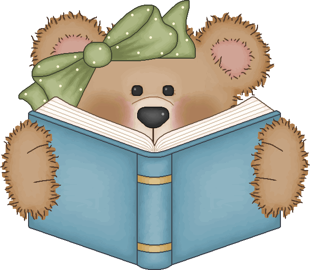 Teddy Bear Reading Book PNG Image