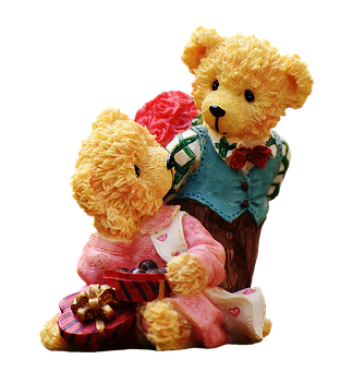 Teddy Bears Gift Exchange PNG Image