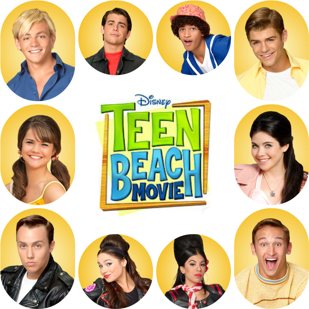 Teen Beach Movie Cast Collage PNG Image