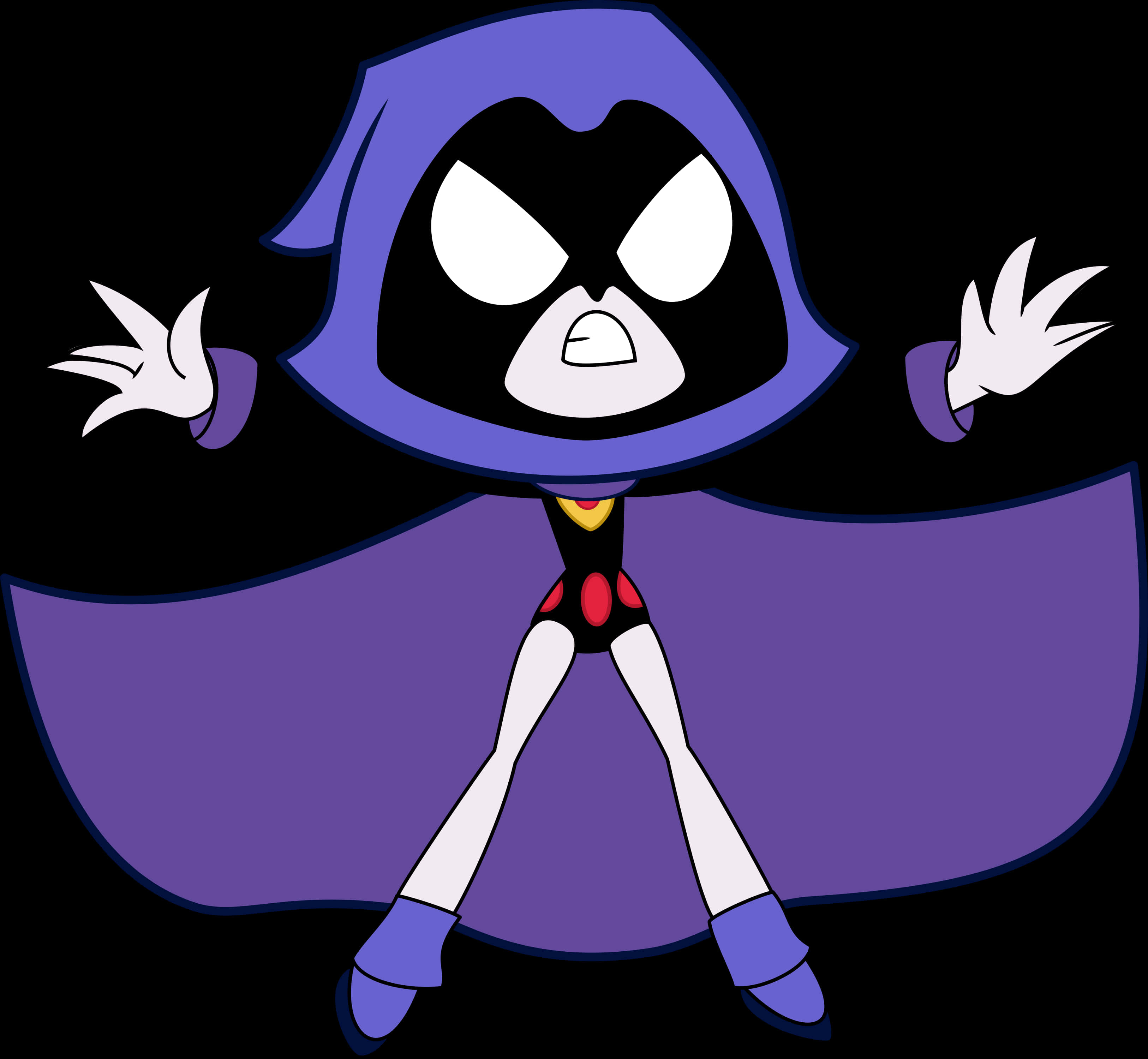 Teen Titans Go Raven Character Pose PNG Image