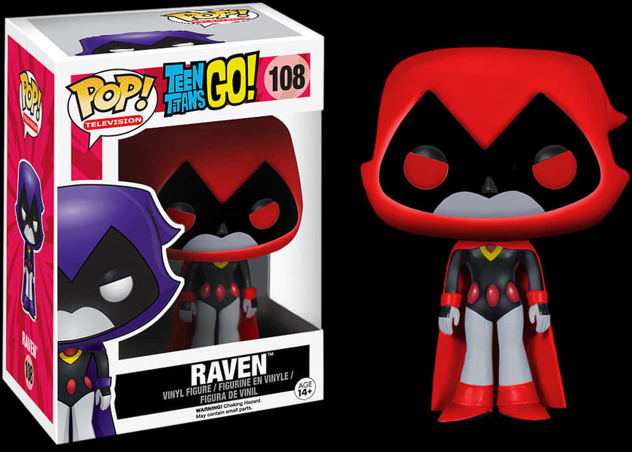 Teen Titans Go Raven Funko Pop PNG Image