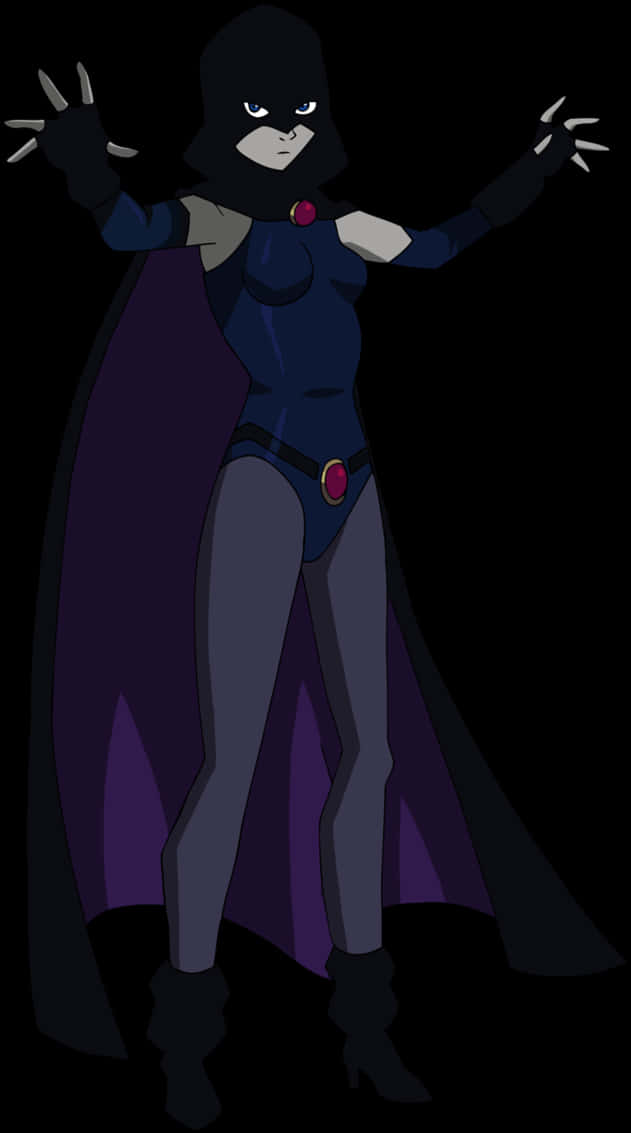 Teen Titans Go Raven Pose PNG Image