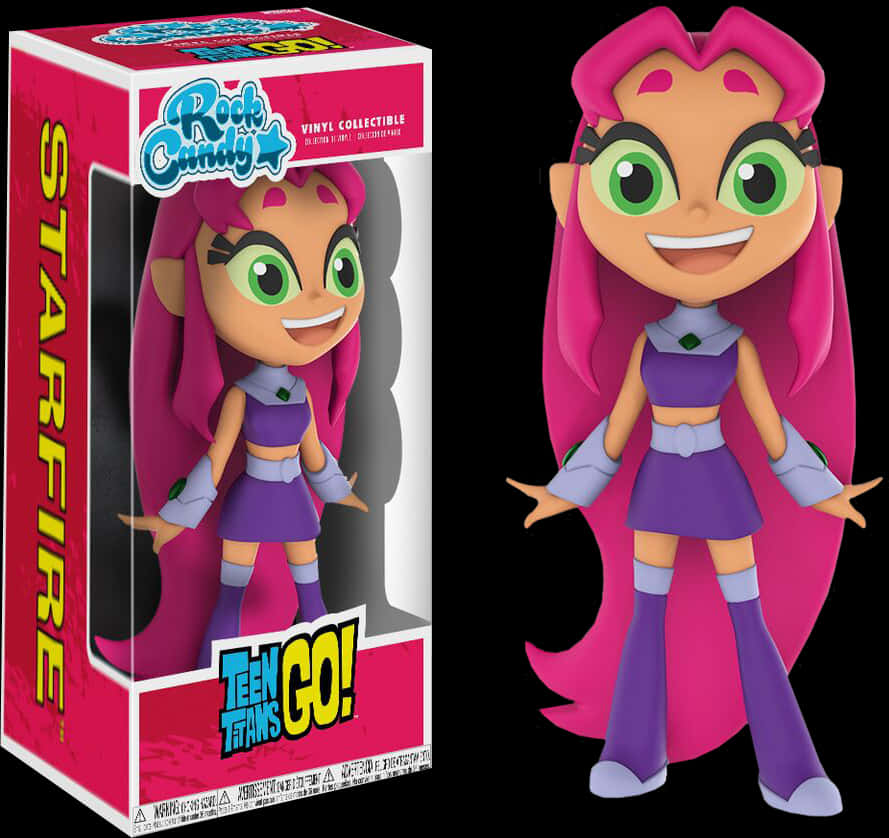 Teen Titans Go Starfire Funko Rock Candy Figure PNG Image