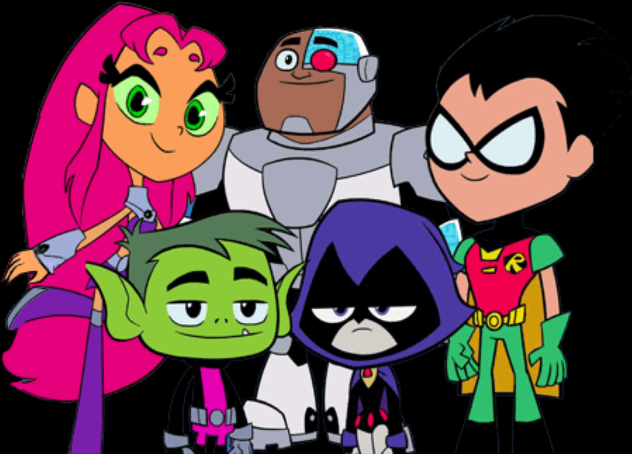 Teen Titans Go Team Portrait PNG Image