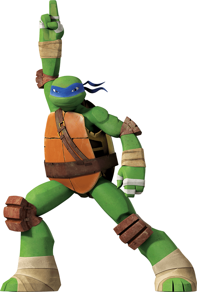 Teenage Mutant Ninja Turtle Leonardo Pose PNG Image