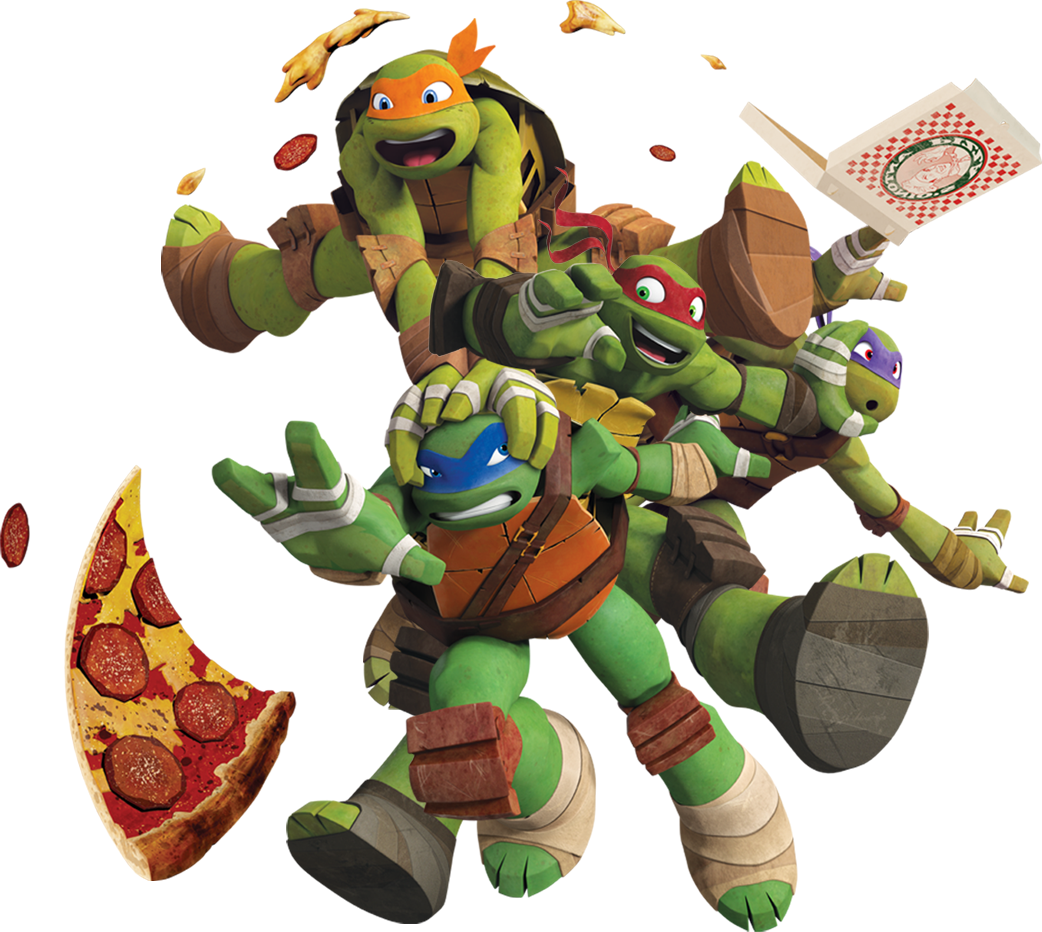 Teenage Mutant Ninja Turtles Pizza Time PNG Image