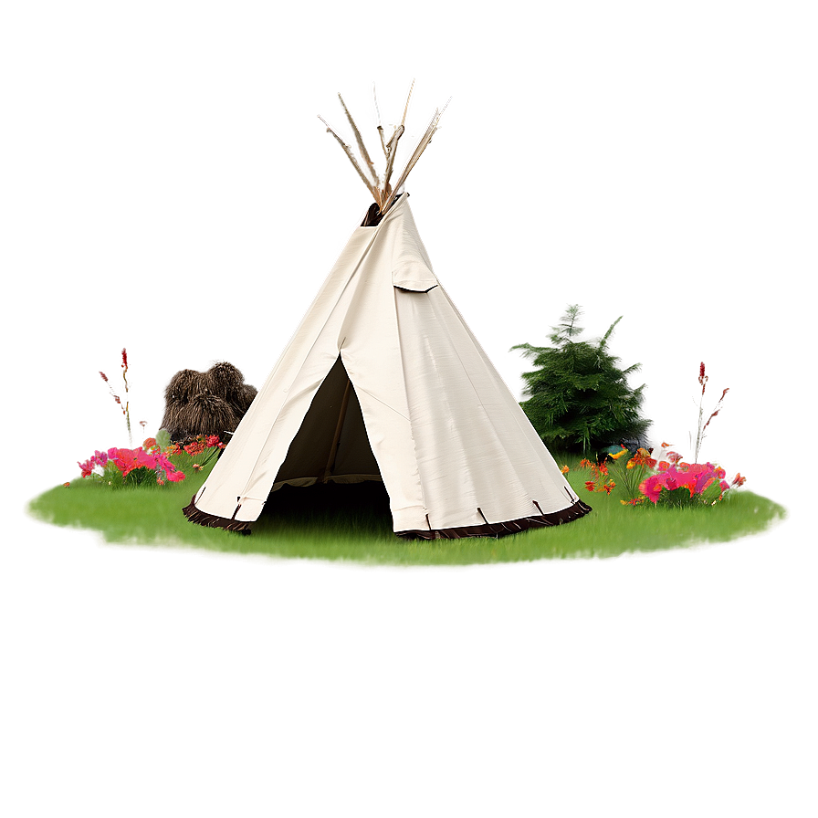 Teepee In Nature Background Png Thd67 PNG Image