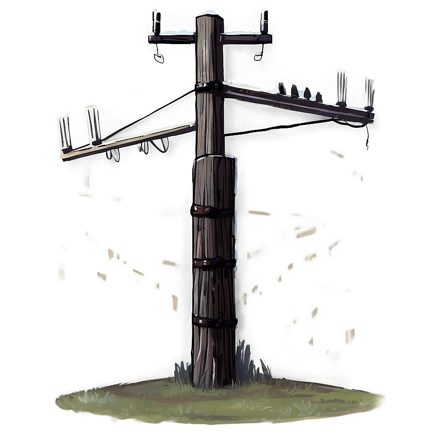 Telephone Pole Infrastructure Png 06132024 PNG Image