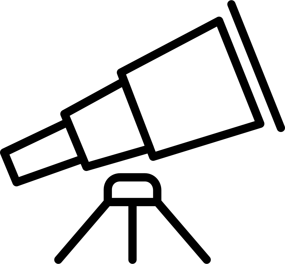 Telescope Icon Silhouette PNG Image