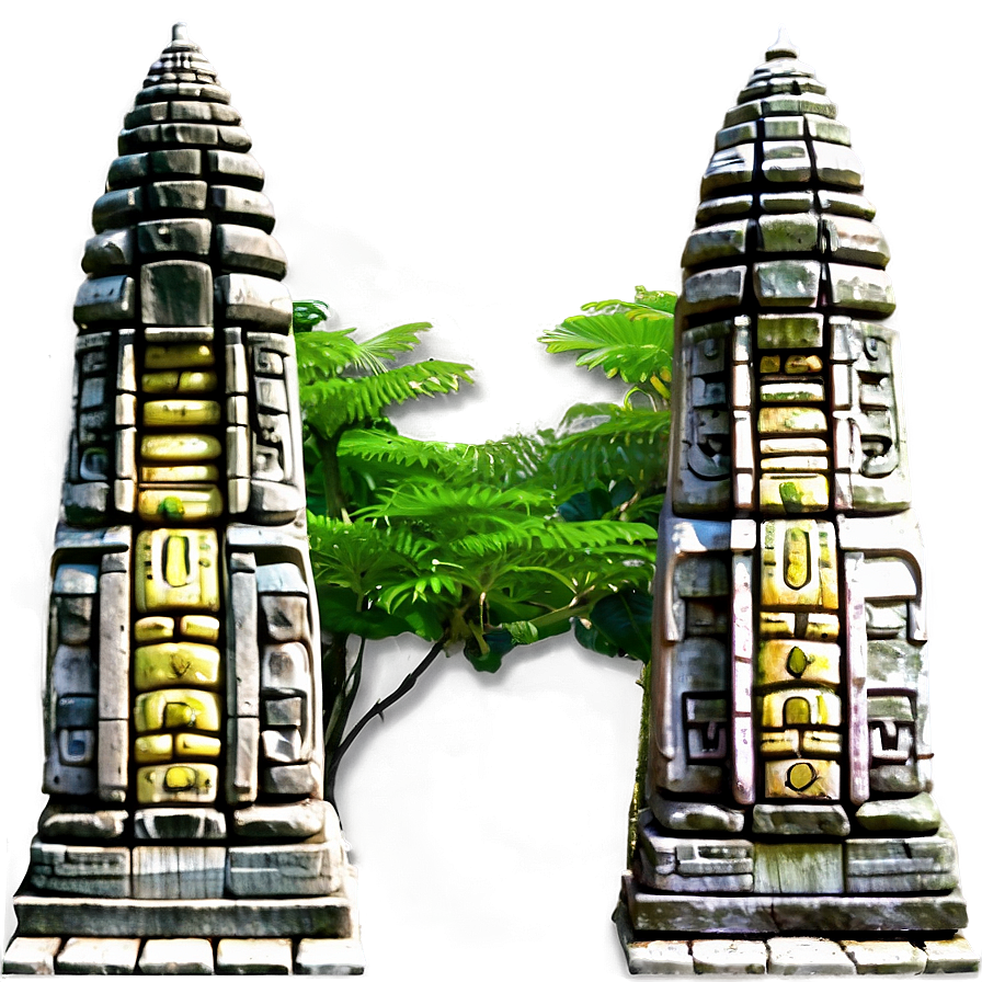 Temple In Lush Rainforest Png Hal PNG Image