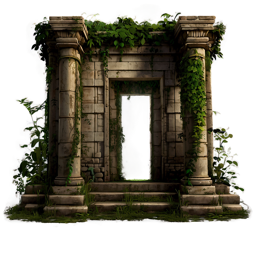 Temple Ruin Overgrown With Vines Png 06252024 PNG Image