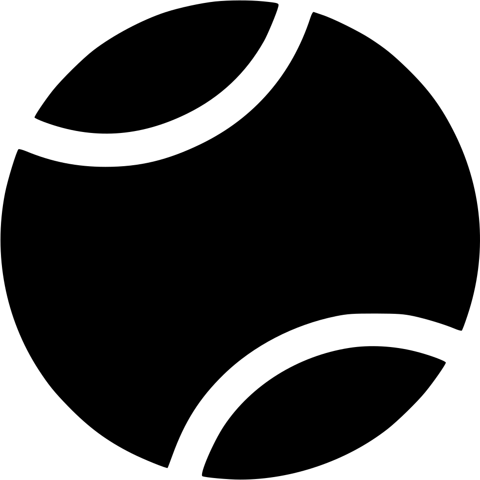 Tennis Ball Icon Blackand White PNG Image