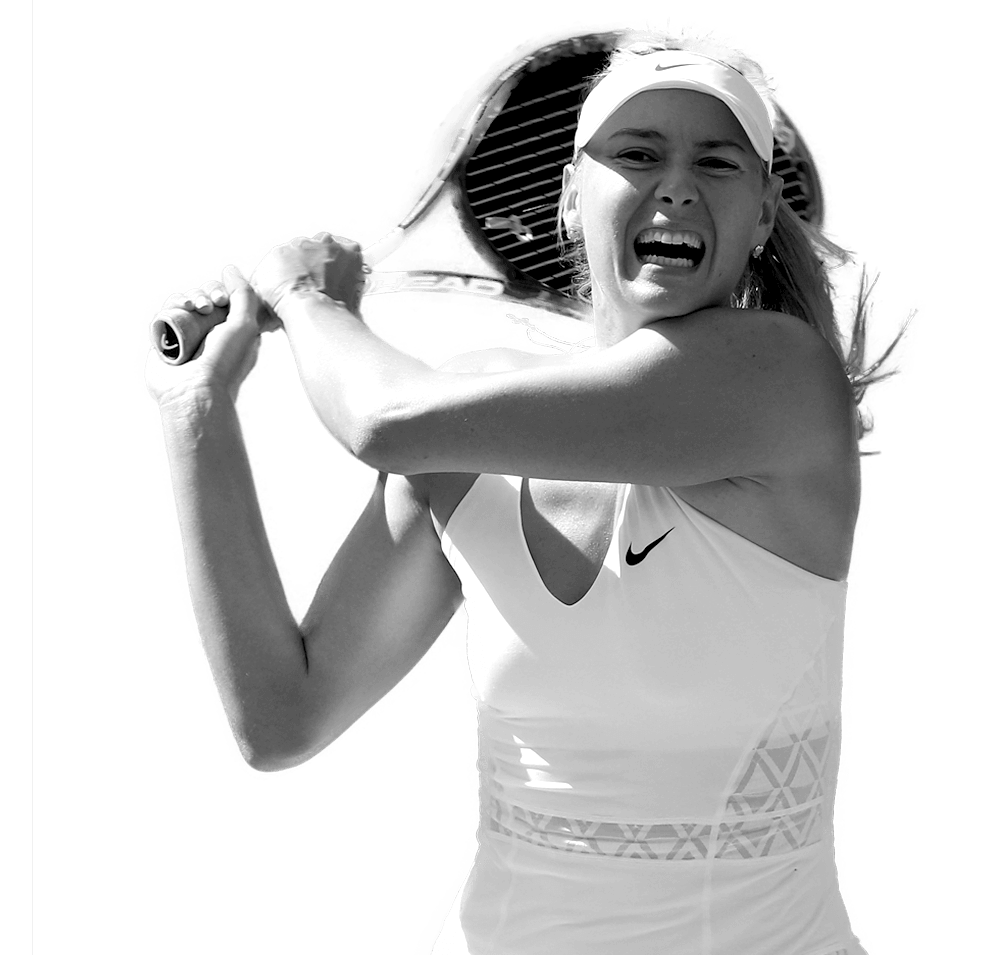 Tennis Player Action Shot PNG Image