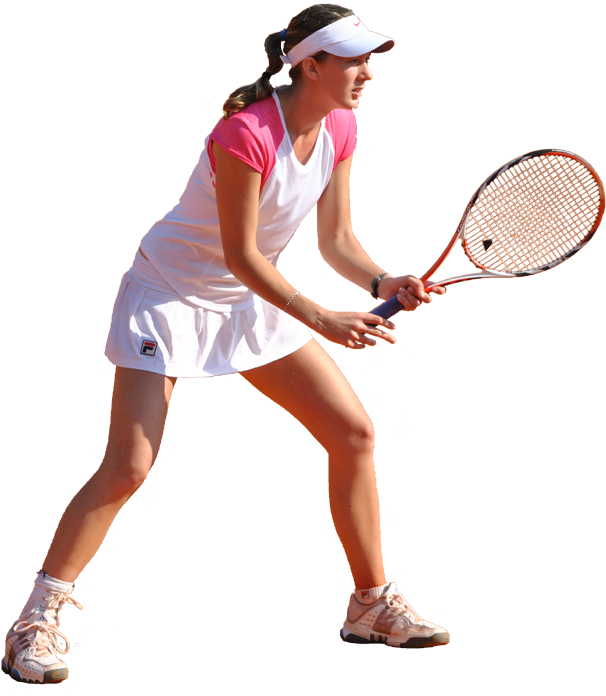 Tennis Player Ready Position PNG Image