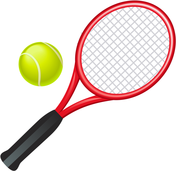 Tennis Racketand Ball Illustration PNG Image