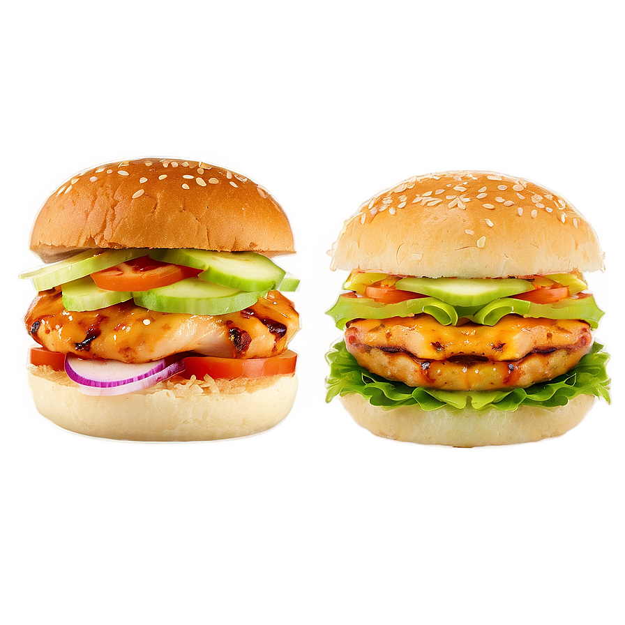 Teriyaki Chicken Burger Png Duj PNG Image