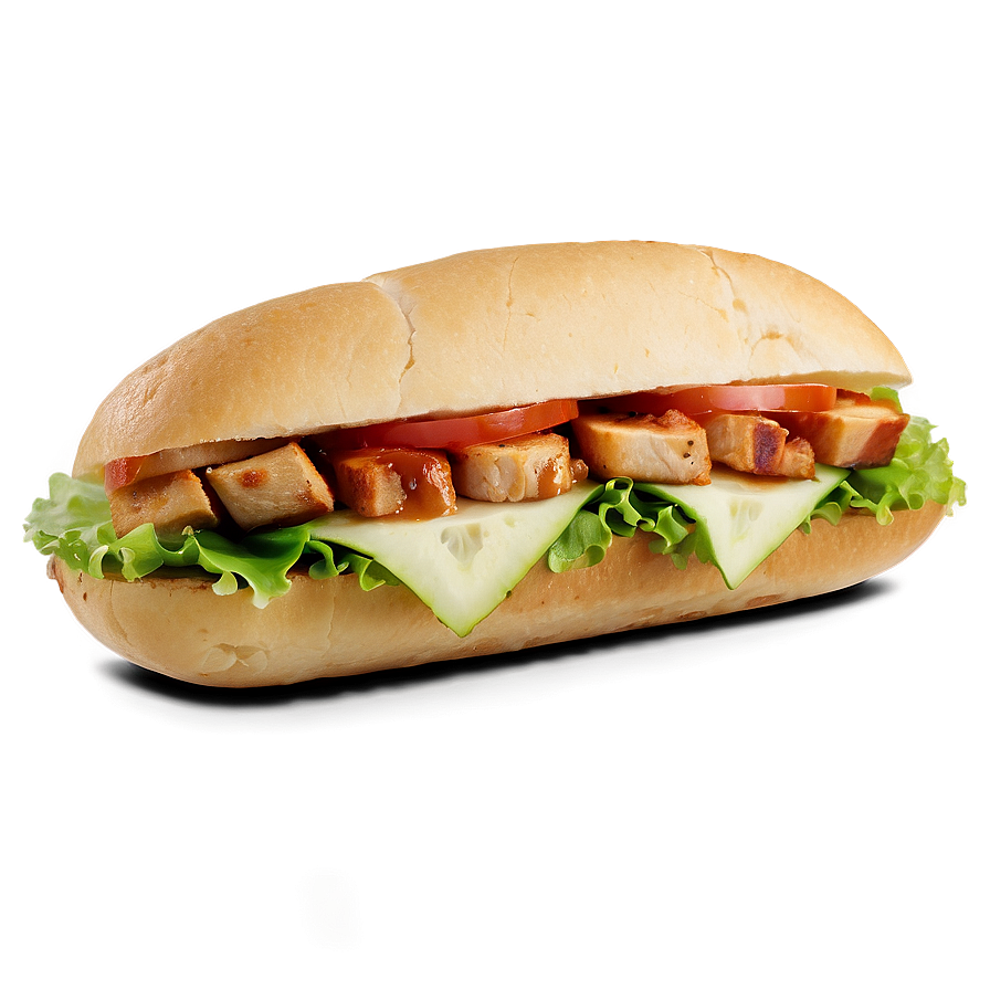 Teriyaki Chicken Sub Sandwich Png 06272024 PNG Image