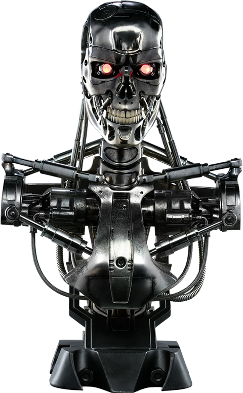 Terminator Robot Portrait PNG Image