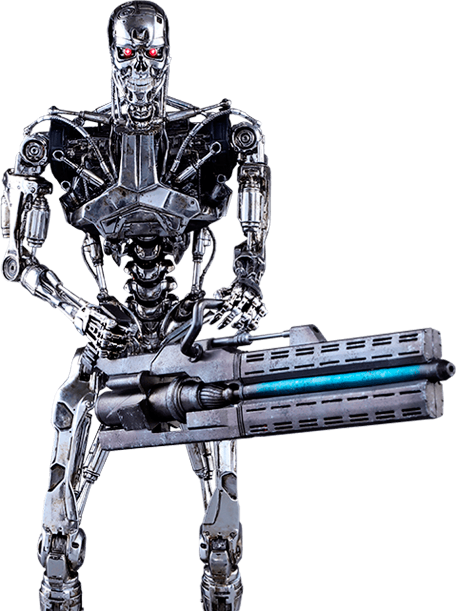 Terminator Robot With Gun PNG Image