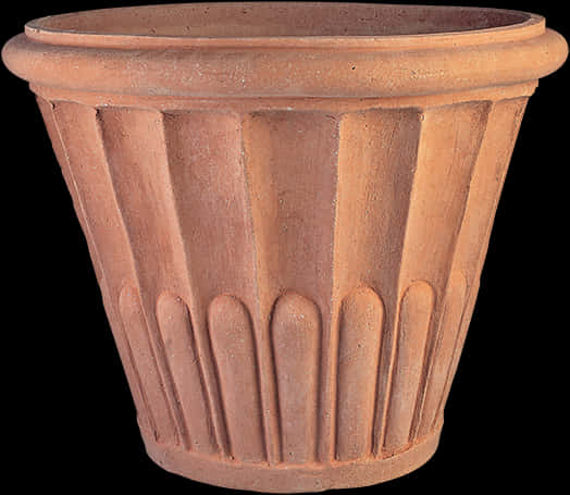 Terracotta Flower Pot Classic Design PNG Image